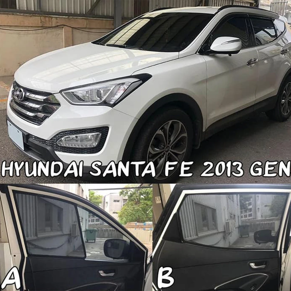 Magnetic Car Sunshade For Hyundai Santafe DM 2013-2018 Santa Fe Front Windshield Curtain Rear Side Baby Window Sun Shade Visor