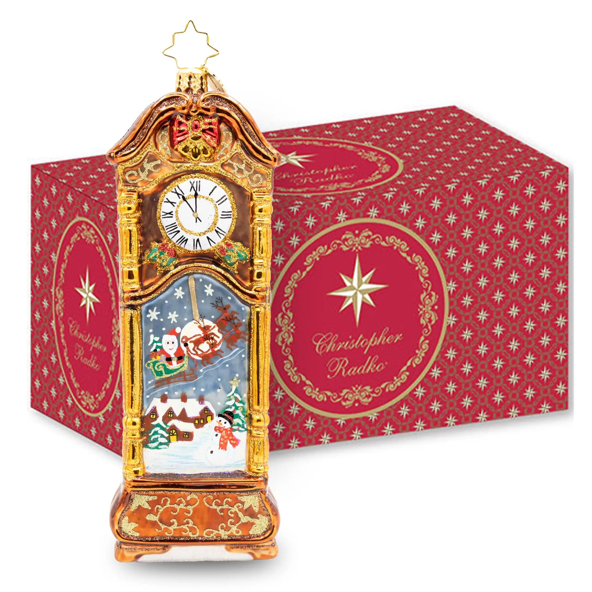 Sleighbells Past Midnight Christmas Ornament – Classic Clock Ornament, Holiday Tree Decor & Christmas Decorations