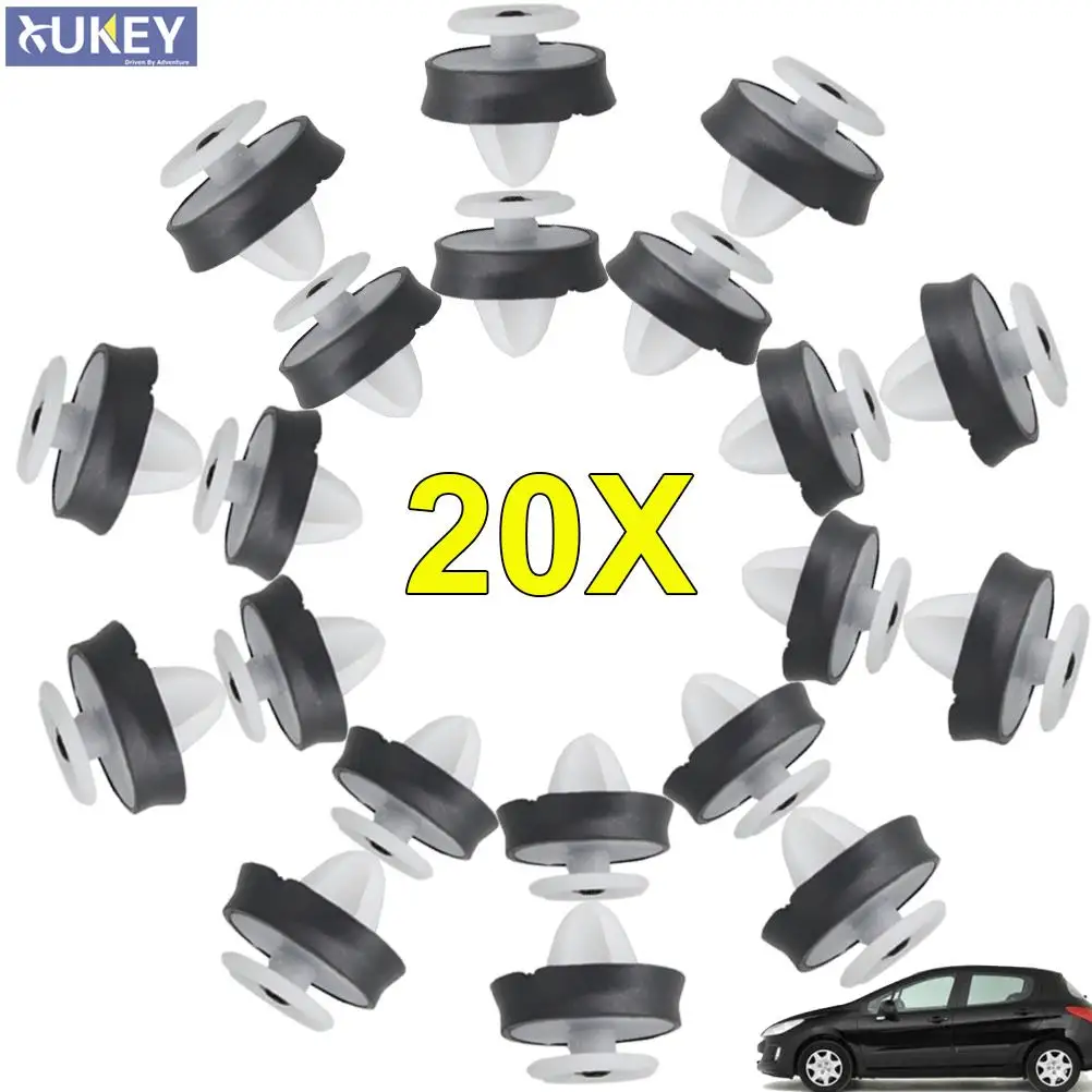 20X Car Door Trim Panel Clips Interior Headlining Lining Retainer Fastener  For Peugeot 306 307 308 508 3008 5008 OE# 6991Y8