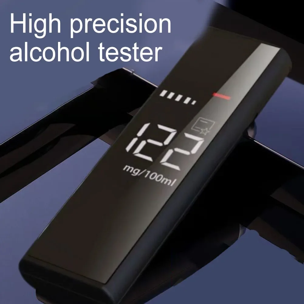 Digital Breathalyzer Tester For Content Reliable BAC Measurement Tool With Audible Safety Alarm And LCD Screen Display