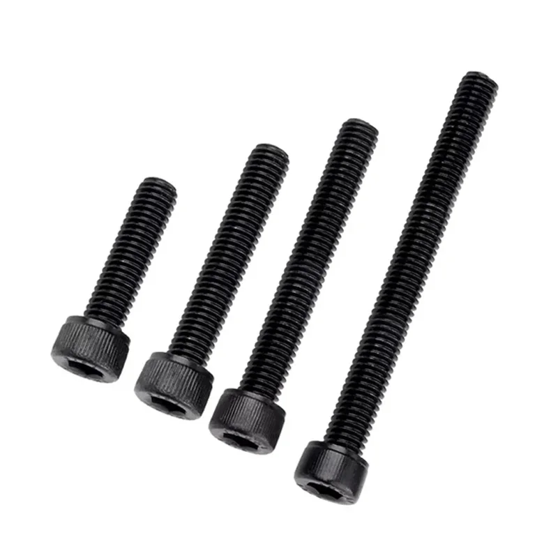 Vite M6 M8 M10 M12 ~ M20 Passo 0.75/1.0/1.25/1.5mm Nero Filettatura Fine Grado 12.9 Acciaio al carbonio Vite a esagono incassato Bullone a brugola