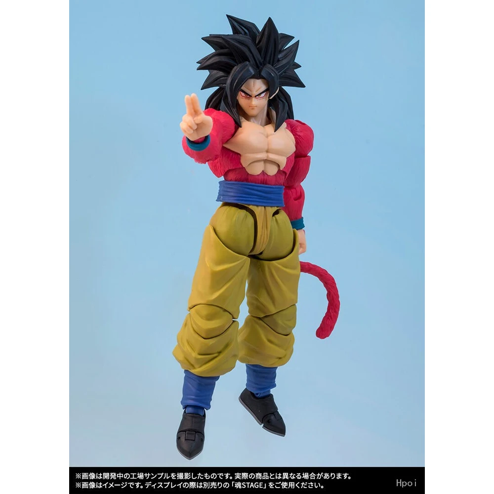 100% أصيلة في المخزون بانداي S.H.Figuarts لعبة دراغون بول سوبر سايان 4 فيغيتا و غوكو عمل الشكل جمع لعبة مجسمة #4