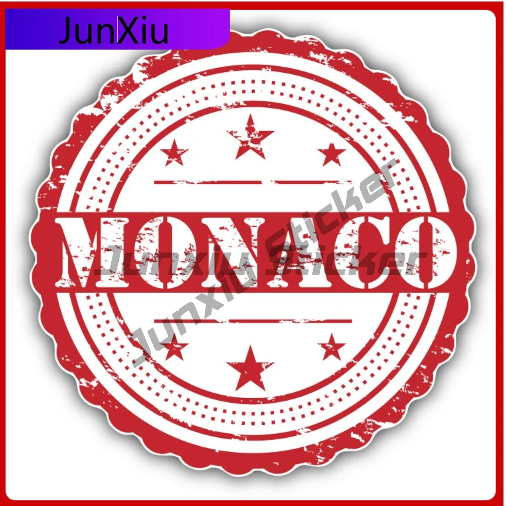 

Monaco Creative Sticker Stamp Car Decal Bumper Stickers Funny Style Motorcycle Use For Helmet Side Automotive Decor UV Resist