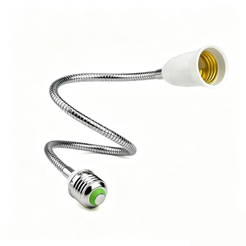 5Pcs 20/30cm LED Bulb Extension Tube E27 To E27 Lengthen Lamp Holder Converter Threaded Flexible Bulb Conversion Socket