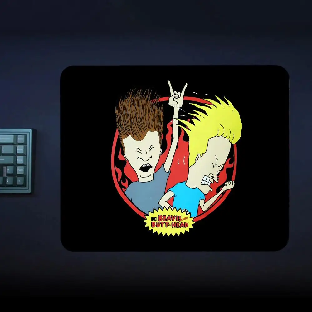 Beavis And Butt head Mouse Pad 18x22cm Small Rug  Keyboardpad Lock Edge Deskpad kawaii  Desktop Protection Mats image 3