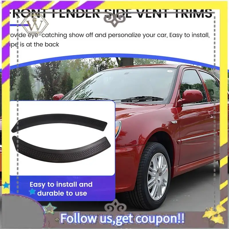 

ABXV-2Pcs Car Front Fender Side Vent Sticker Cover EVO Style For Mitsubishi Lancer 2008-2015