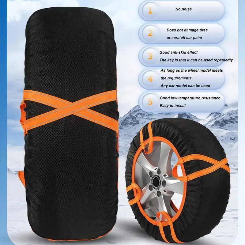 Chaussettes à neige de voiture pour pneus, couverture coordonnante automatique, protection complète, véhicule, fournitures coordonnantes pour berline, automobiles, SUV, camion et petit