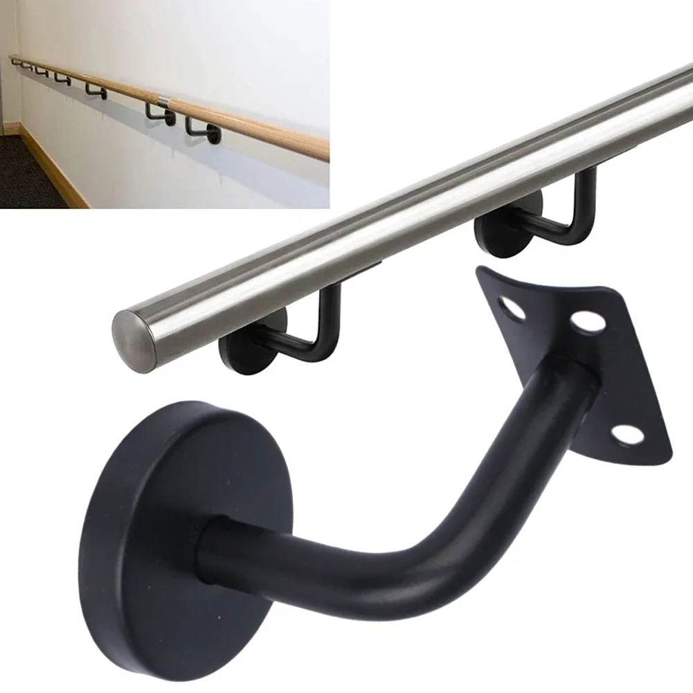 1pc Black Stair Handrail Bracket Bannister Wall Support Hand Rail Balustrade Strong Wall Support Hand Rail Home Hardware