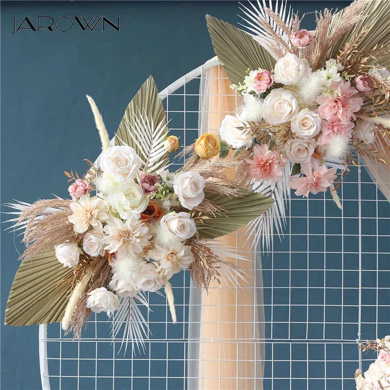 

JAROWN Wedding Flower Arrangement Pampas Grass Natural Dried Reed Flower Row DIY Wedding Backdrop Decor Arch Flowers Customize