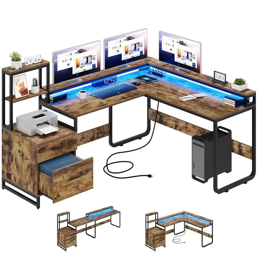 L Shaped Desk With …