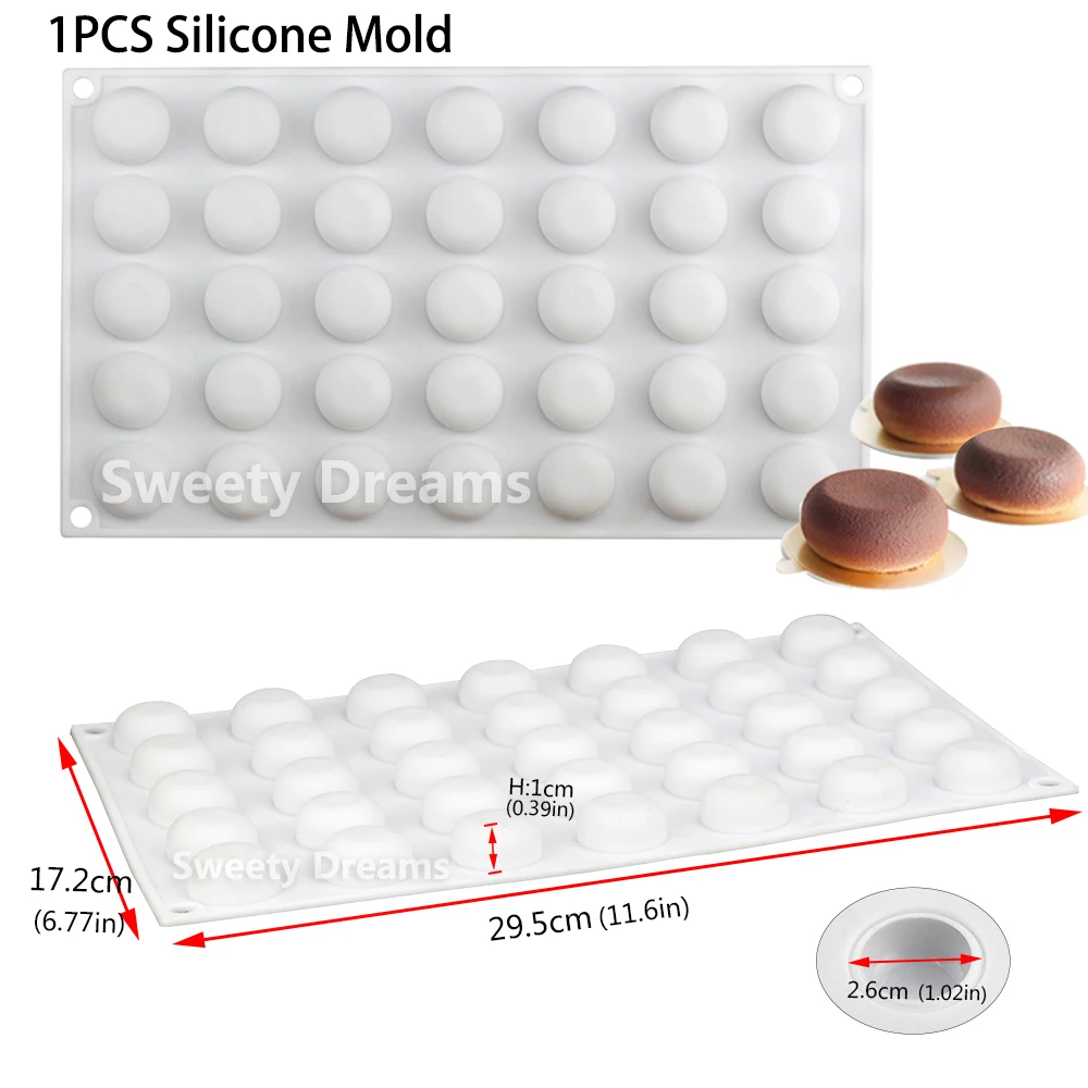 3D Flat Round Silicone Cake Mold for Chocolate Mousse Jelly Pudding Pastry Ice Cream Dessert Bread Bakeware Pan Tools