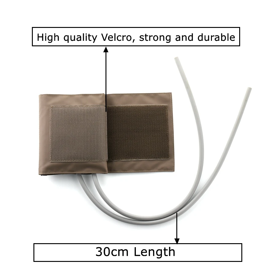 6 Size of Brown Blood Pressure Cuff Parts Imitation Leather Double Tube Tonometer Belt for Phil Vm6 Patient Monitor