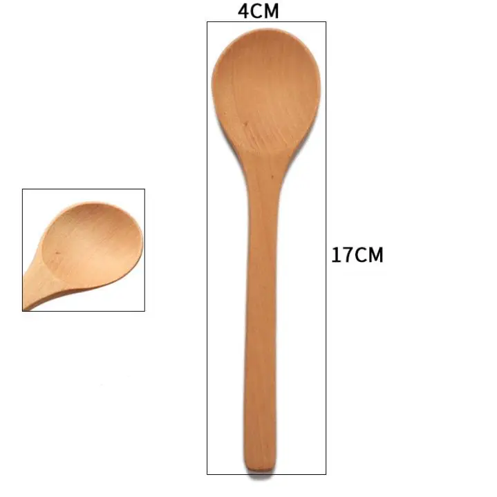 

1000pcs 17*4cm Small Wooden Spoons Natural Eeo-Friendly Mini Honey Spoons Kitchen Mini Coffee Teaspoon Kids Ice Cream Scoop SN