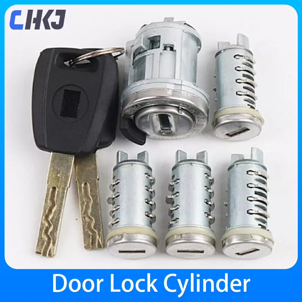 CHKJ Original Car Ignition Lock Set Key For Fiat Car Lock Car Door Modified Lock Cylinder Car Key Trunk Lock with SIP22 Blade