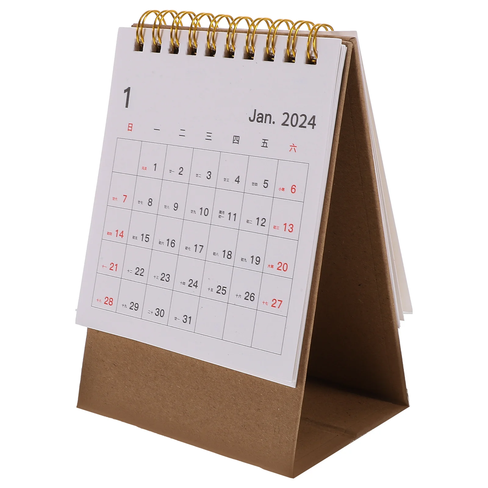 

Desktop Calendar Decorative Decoration Standing up Mechanical Flip Small Student
