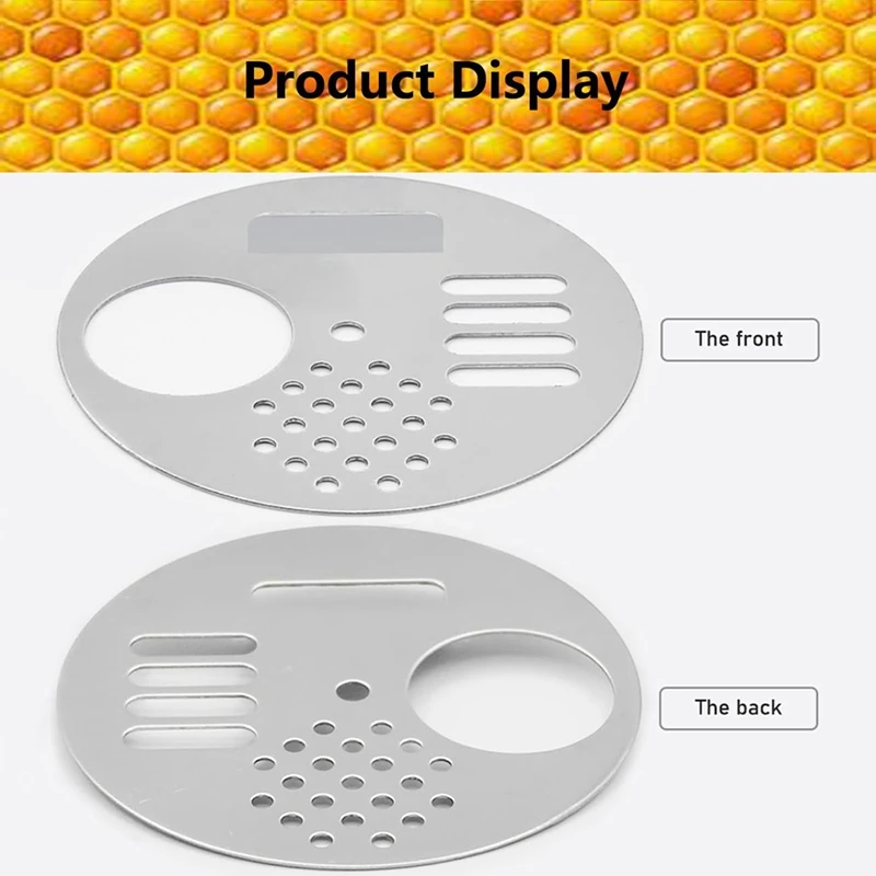 12 Stück Bee Hive Nuc Box Eingangstüren Eingangsscheibe (Durchmesser: 2,67 Zoll), drehbares Bienenzuchtwerkzeug, Bee Hive Eingangstüren