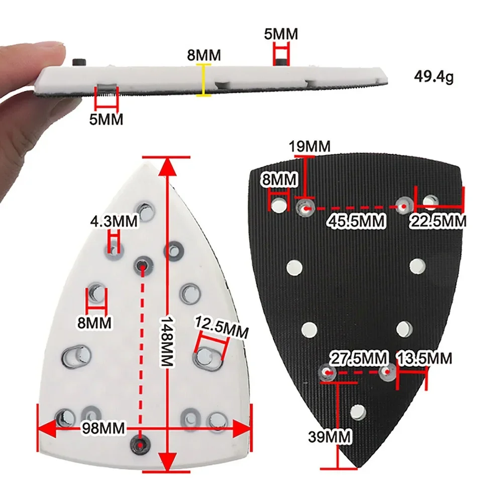 1-teiliges Schleif kissen 148x98mm Staubersatz-Backup-Platten schleifpapier für Zubehör für Elektro werkzeuge von dts 400 req