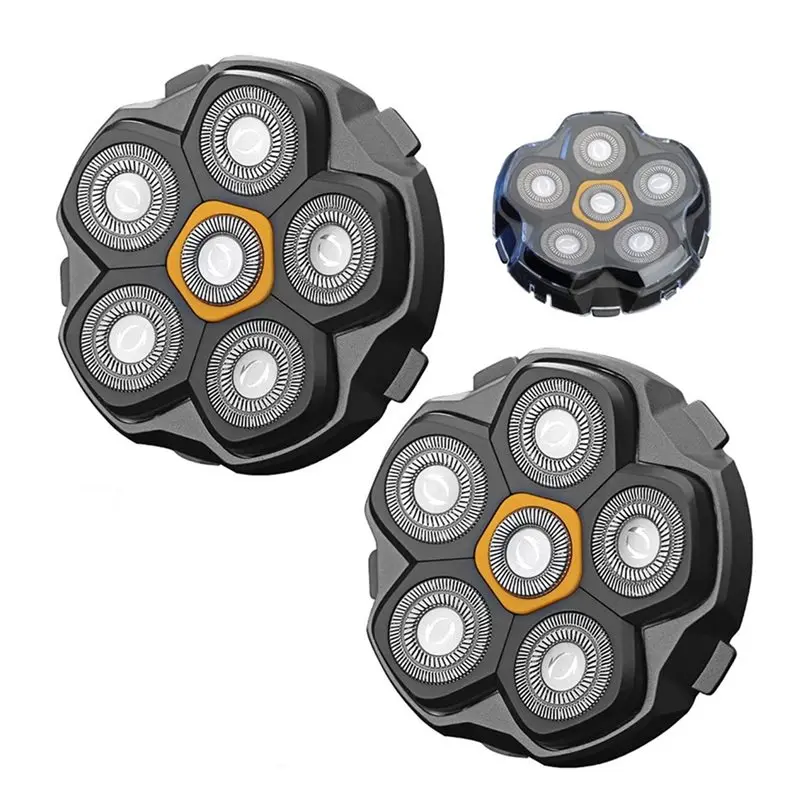 【RABATT】For Men For Shaver Razor Replacement Shave Head 2 Pcs 6 Blade Magnetic Washable Blades