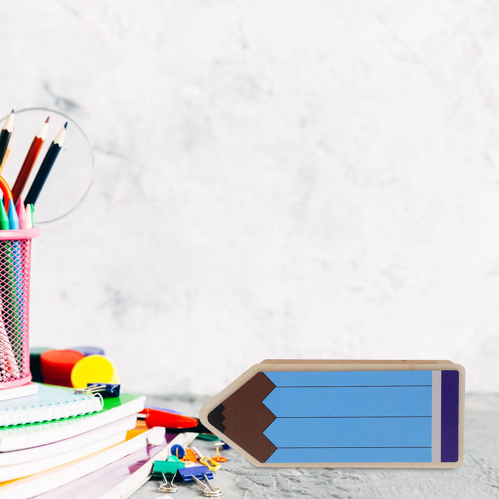 

Pen Storage Box Classroom Organization Pretty Holds Pencil Case Desk Cup Holder Bamboo Wood Bookmark Office Pencils