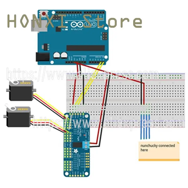 1 szt. 16 PWM płyta serwonapęd PCA9685 sterownik robota ic zastosowanie MG90S SG90 MG995