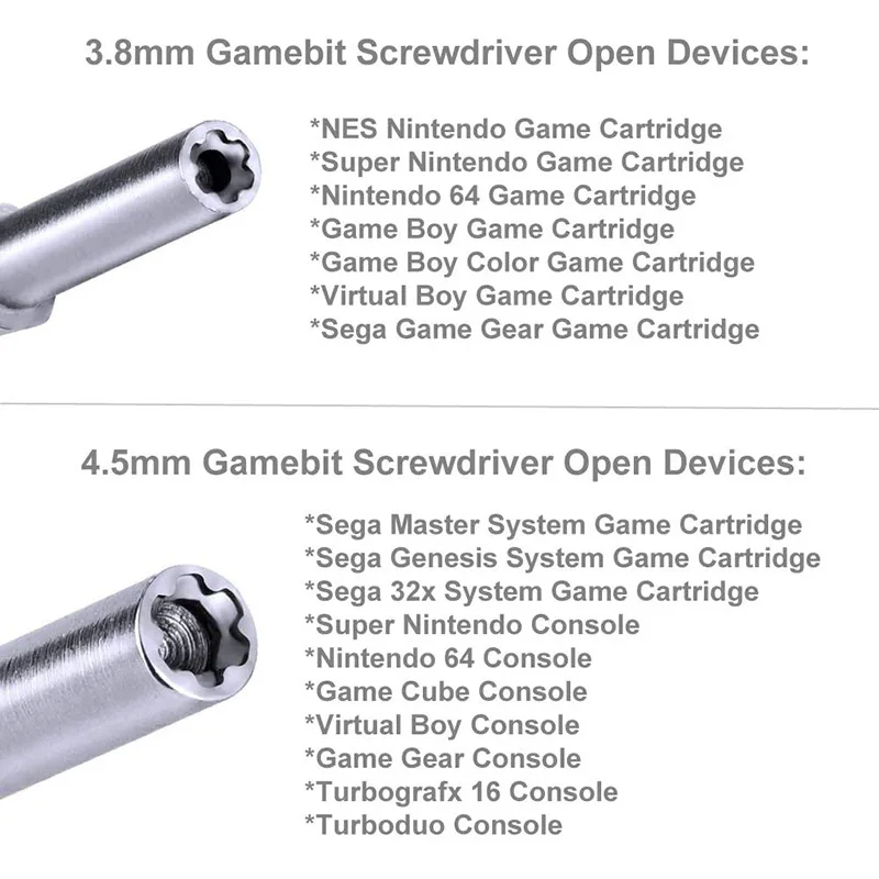 Specjalny śrubokręt naprawczy do Nintendo N64/SFC/GB/NES/NGC/WII/SS/SEGA/wirtualny chłopiec/Turboduo śrubokręt do gier 3.8 i 4.5mm