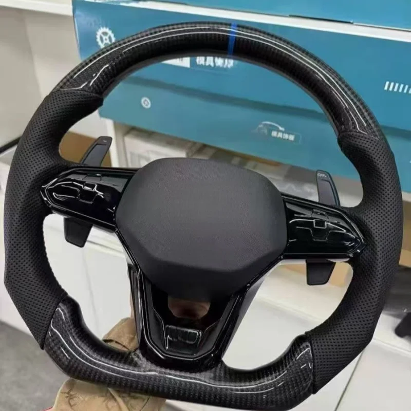 Автомобильный руль из углеродного волокна со светодиодной подсветкой для Volkswagen GOIF Golf GTi7 GTS Tiguan L Passat, автомобильные аксессуары