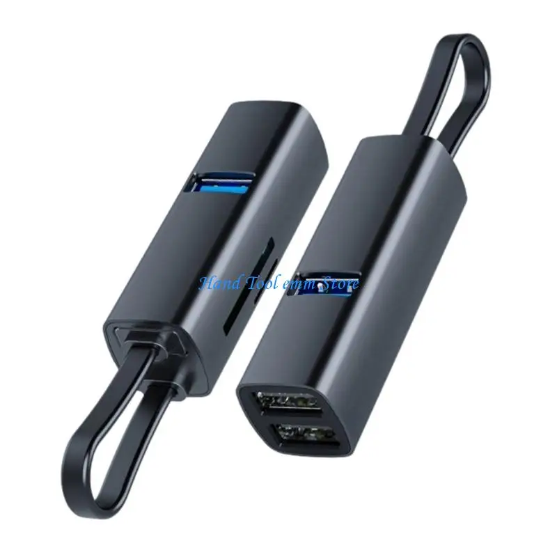 H37F Aluminum Alloy USB C Hubs With 3 USB3.0 2.0 Port And Card Reader For Laptop Tablets Phone