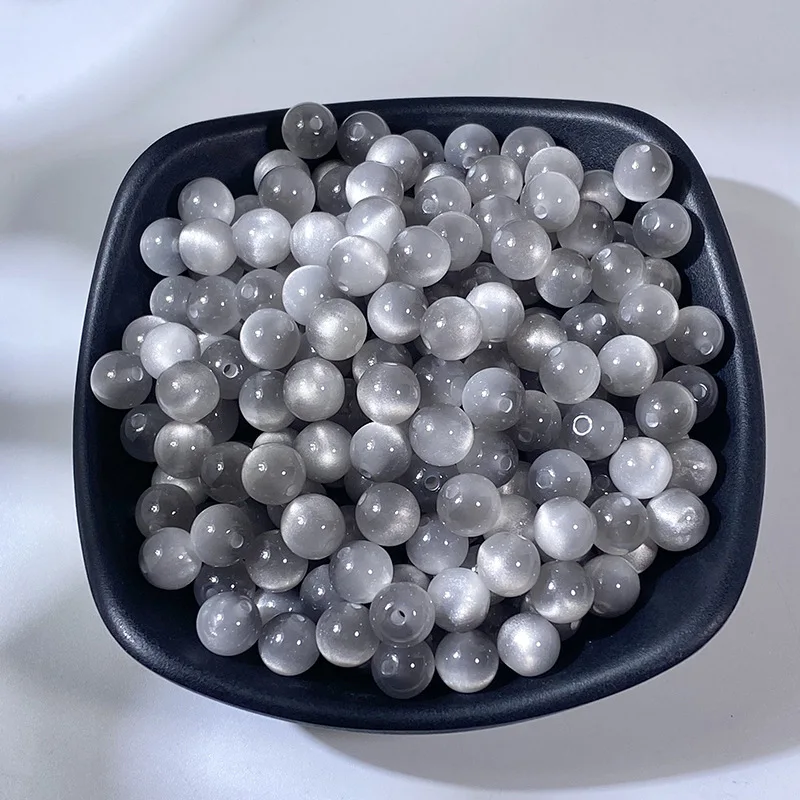 32”, 8 mm, imitatie kattenoog, hars, ronde kralen, losse kralen, armbandkralen, kralen, diy, haartouw, haarspeld, mobiele telefoonketting, armband, ketting, enkelbandje, haaraccessoires,