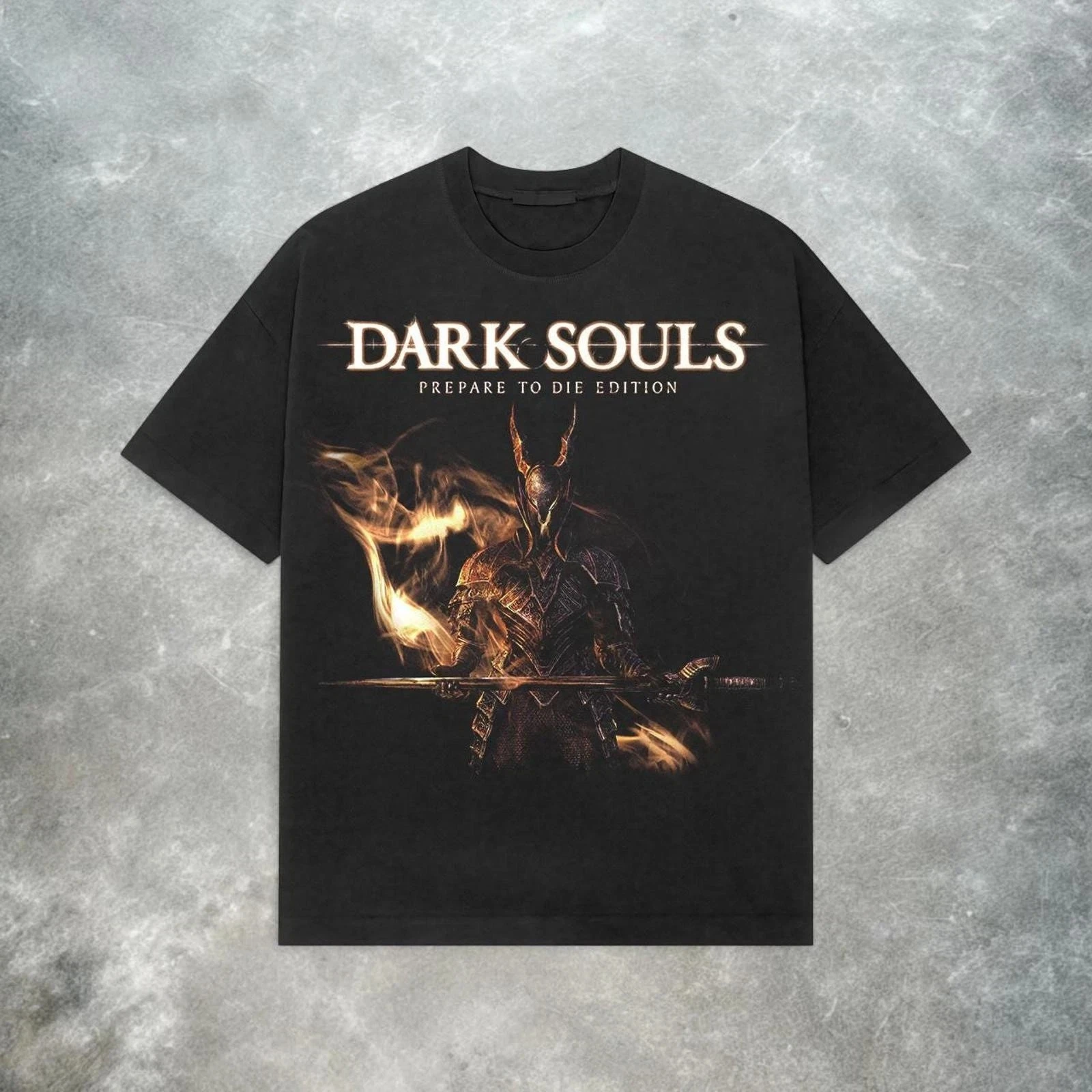 Dark Souls Prepare To Die Retro Y2K Camiseta American Street Wear para hombres y mujeres, Top de algodón suelto de moda de primavera y verano