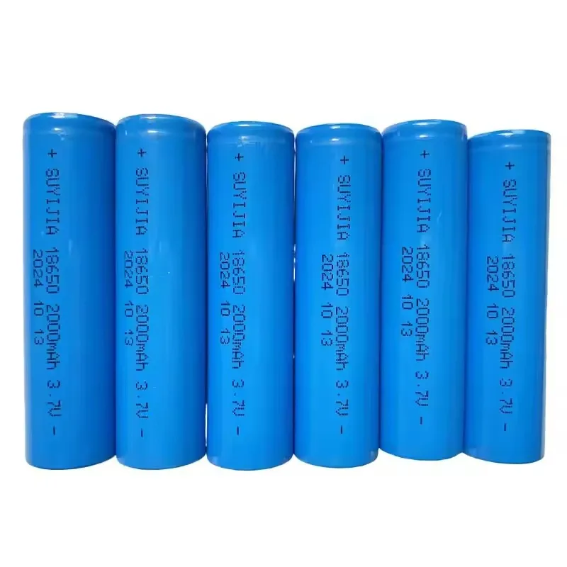 100% الأصلي 18650 بطارية 3.7 فولت 2000 مللي أمبير بطاريات ليثيوم أيون قابلة للشحن مع شاحن لخلية مصباح يدوي جرس الباب المؤشر الكهربائي