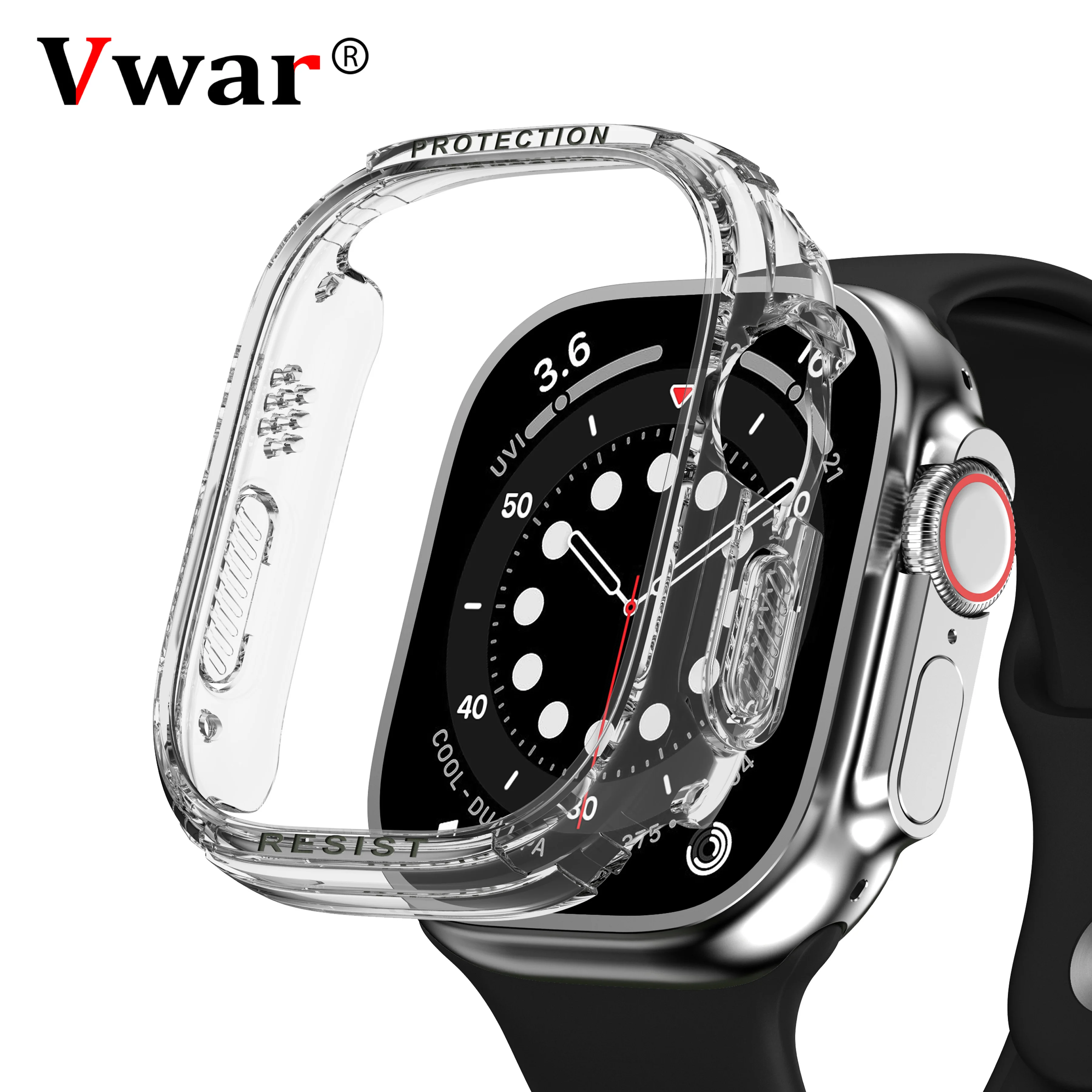 Protector de pantalla de vidrio templado + funda protectora para Apple Watch, accesorios Ultra 49mm para Hello Watch 3 Plus HK8 Pro Max, 2 uds.