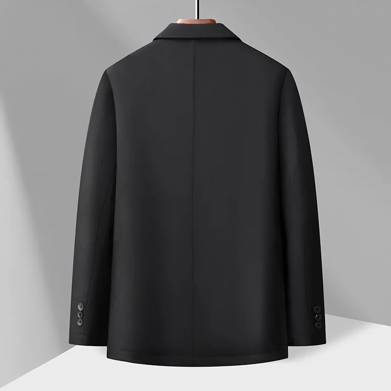 بدلة شتوية للرجال موضة الأعمال سترات دافئة مبطنة للأسفل بزرين سترة رجالي chaquetas de invierno para mujer JK-199