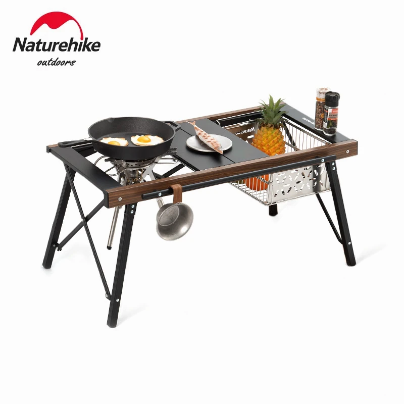 

Naturehike IGT Camping Table Folding Desk for Barbecue Grill BBQ Picnic Outdoor Camp Backpacking Fishing Removable Portable