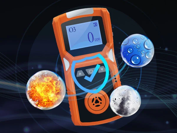 Rechargeable Personal Security Alarm O3 Ozone Gas Detector Industrial Usage Oxygen Measurement Device Ex Certificate LCD Display
