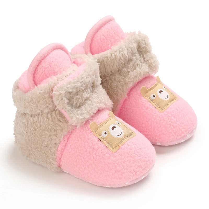 Pink Baby shoes Baby girls' cotton snow boots Newborn girls'