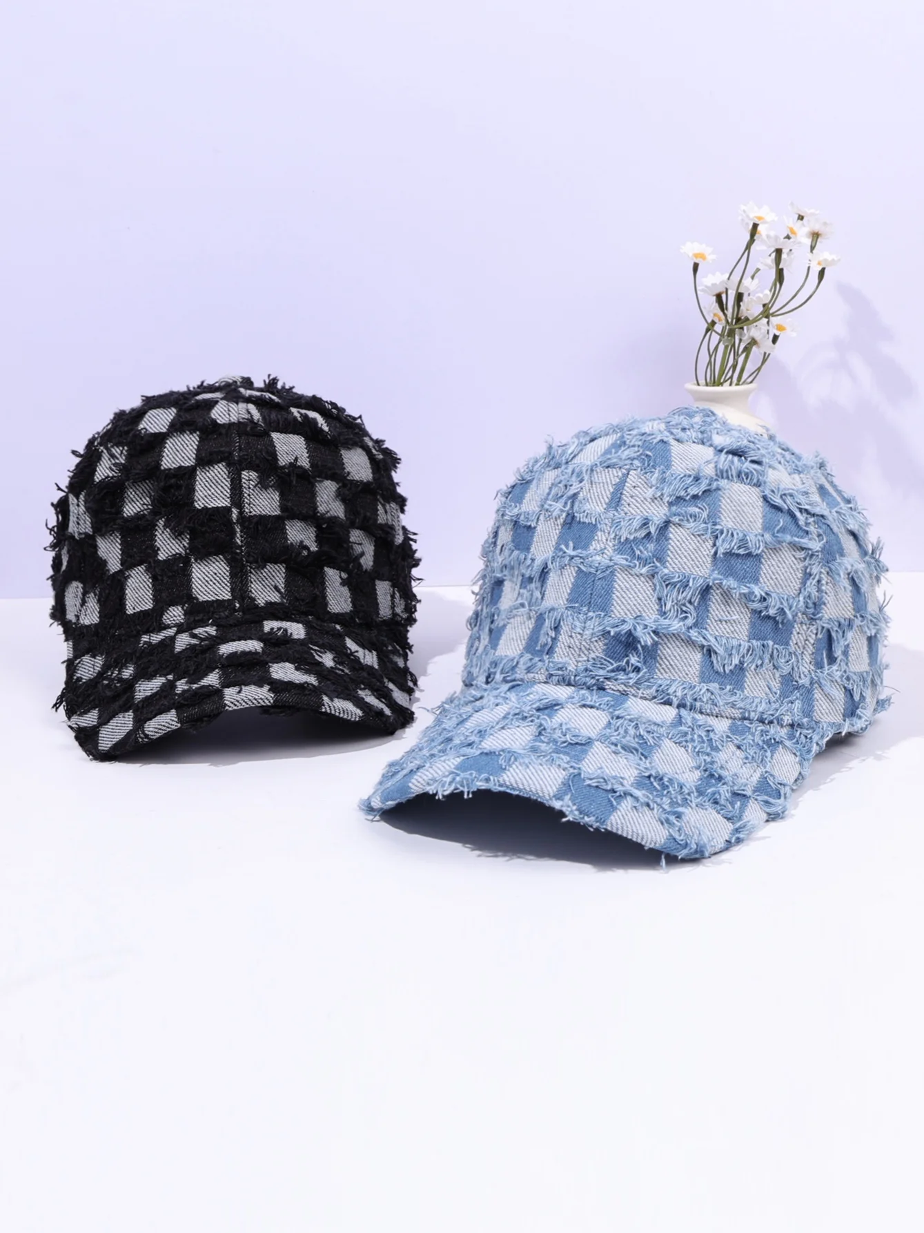 Casquette de baseball à carreaux d'été pour femmes – Chapeau sportif réglable avec protection UV, chapeau de soleil d'extérieur décontracté, cadeau tendance