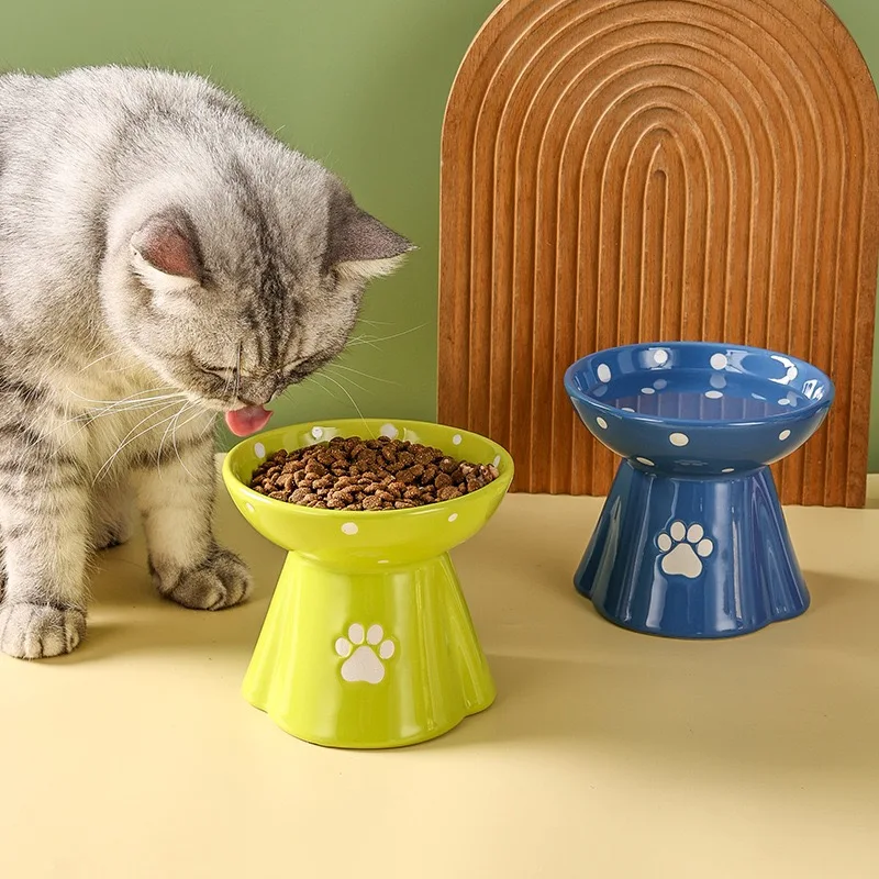 

Pet Cat Bowl Ceramics Cat Eating Bowls Food Water Feeders Cats Accessories Small Dog Puppy Food Bowl Pets Feeder Cats Supplies