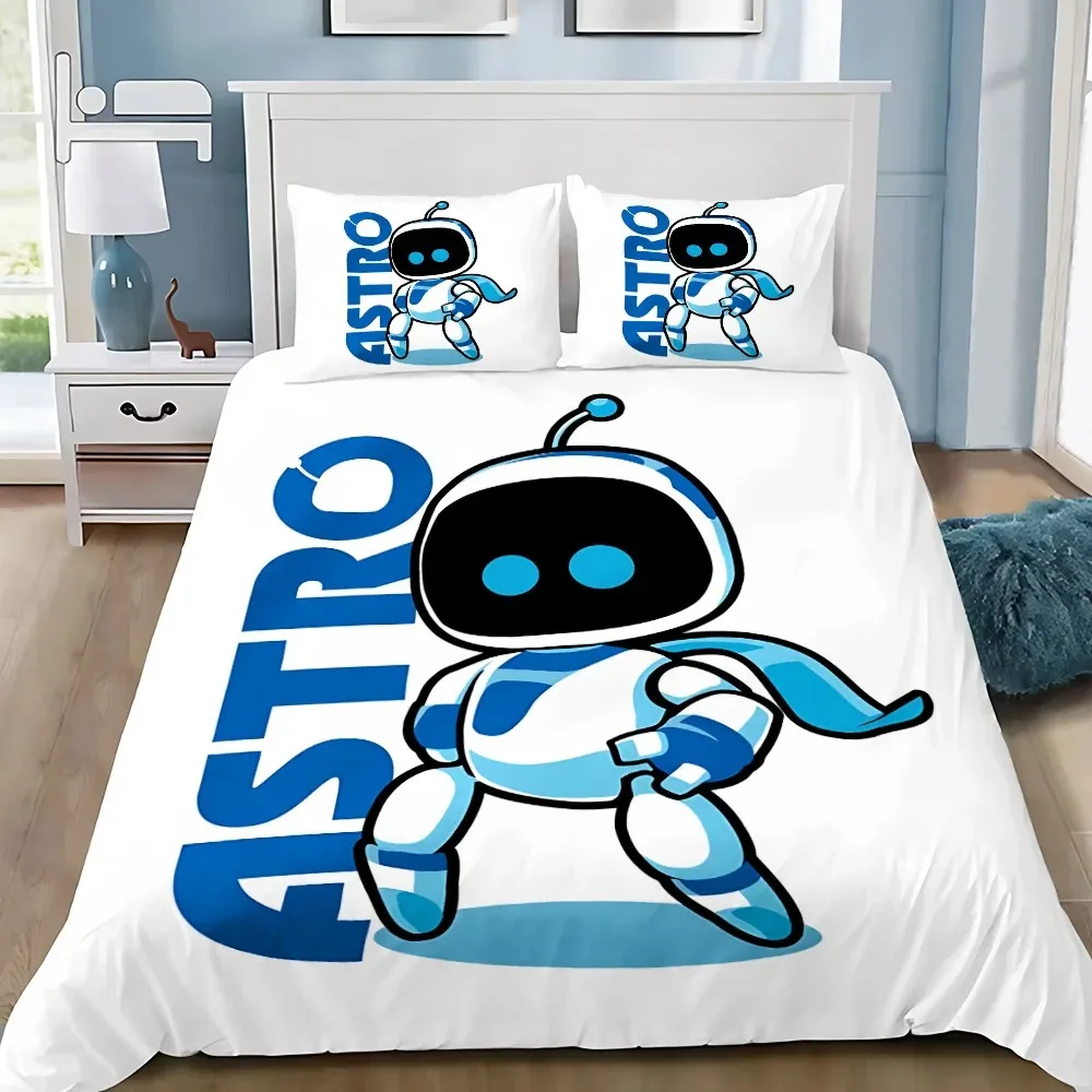 

Cartoon Astro Bot 3D Printed Bedding Set Game Duvet Cover Pillowcases for Girl Boy Birthday Gift