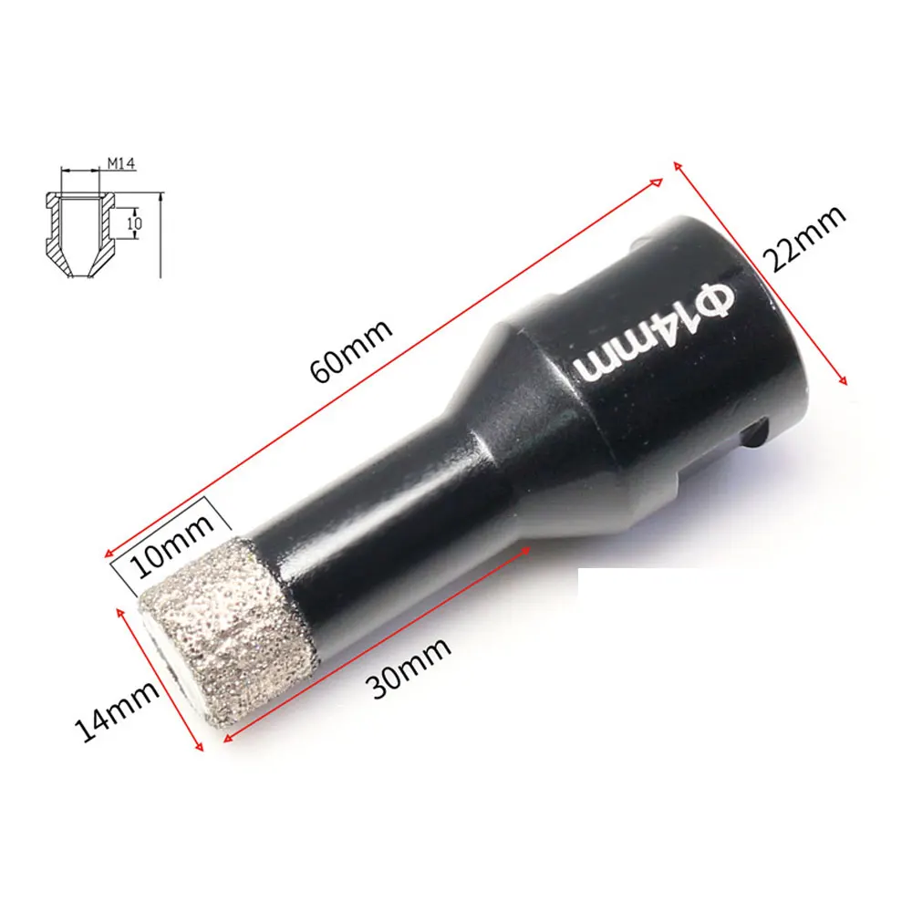 M14 6-16mm Diamant Droog Boren Core Bits Keramische Tegel Gatenzaag Graniet Marmer Boren Draad gat Opener