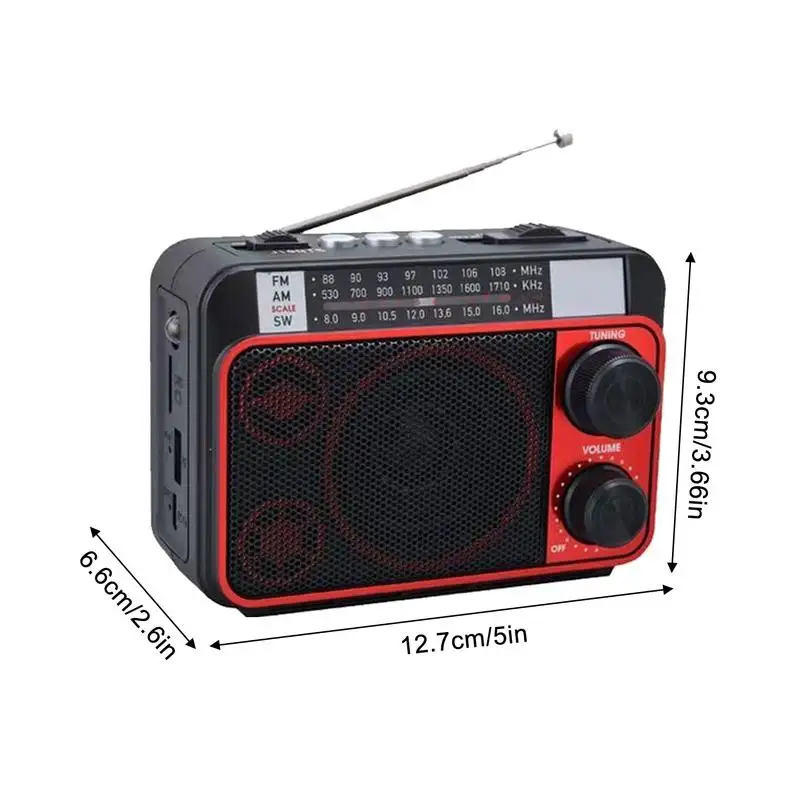 Radio Solar, Radio meteorológica, luz de lectura, reproductor de música, herramienta de alerta meteorológica versátil, accesorios de supervivencia al aire libre para senderismo