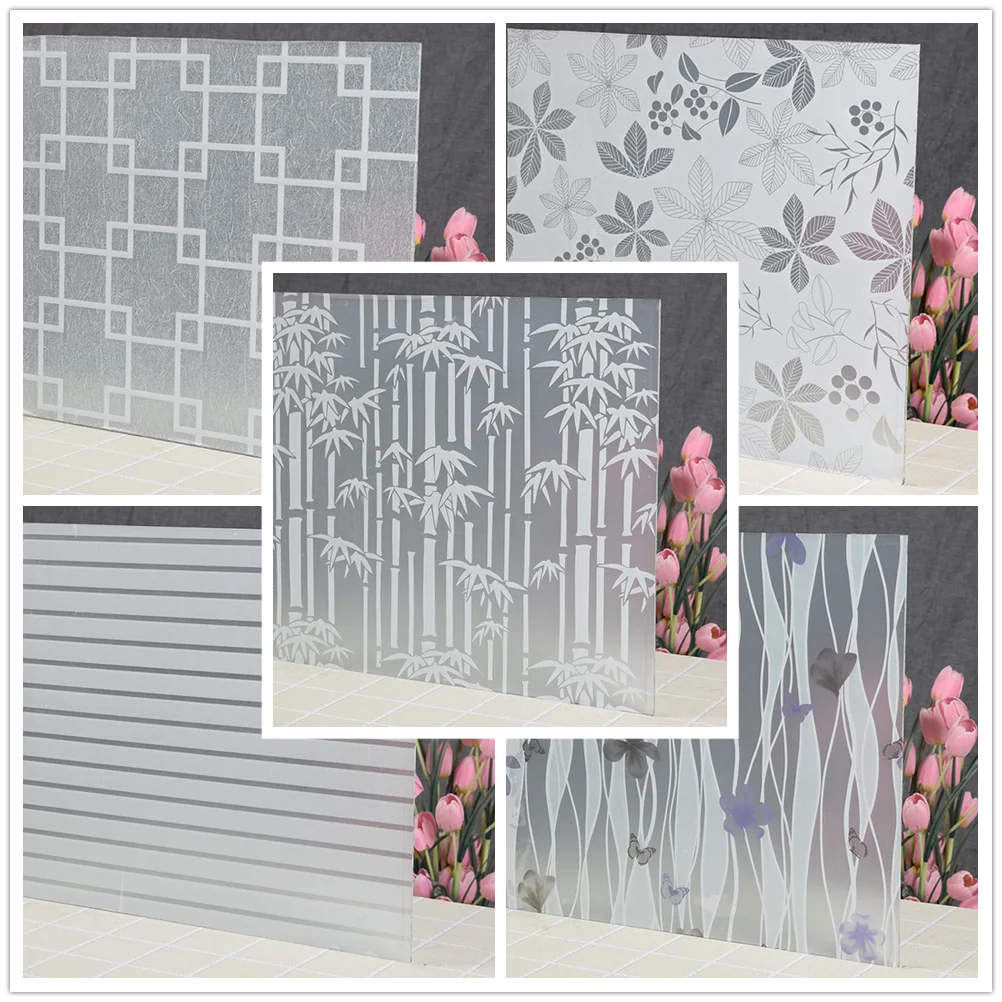 

Frosted Window Privacy Film - Self-adhesive Glass Stickers Sun UV Blocking Heat Control Door Covering Decals for Home Office