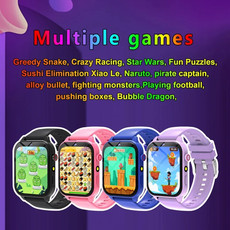 Smartwatch Children's Games Watch 1.83 Inch Display Screen Sleep Monitor Camera Alarm Clock Kids Bracelet for Boys Girls Gifts view 5
