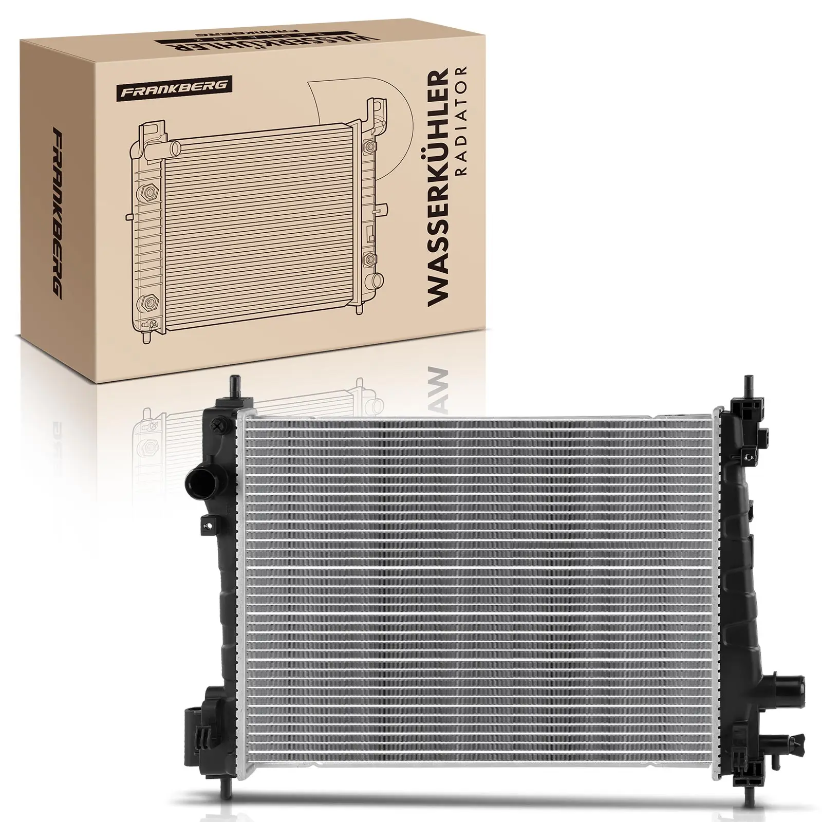 Frankberg 1x Koeler Waterkoeler Motorkoeler voor Opel Karl C16 1.0L 2015-2019 630796 95437450 1300375