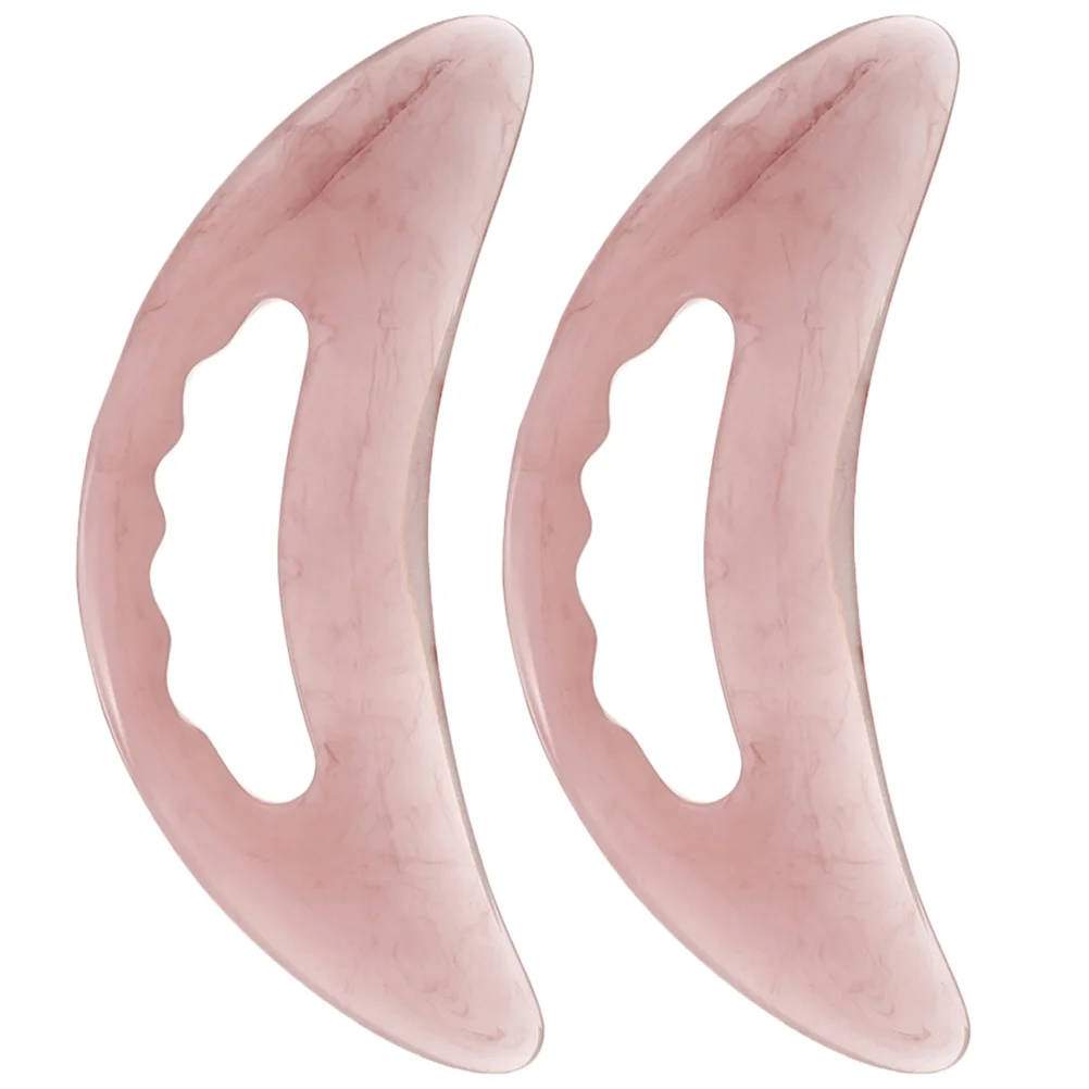 

2pcs Resin Scraping Board Smooth Edge Reusable Body Scraper For Muscle Relaxation Circulation Compact Design Home Massage Tool