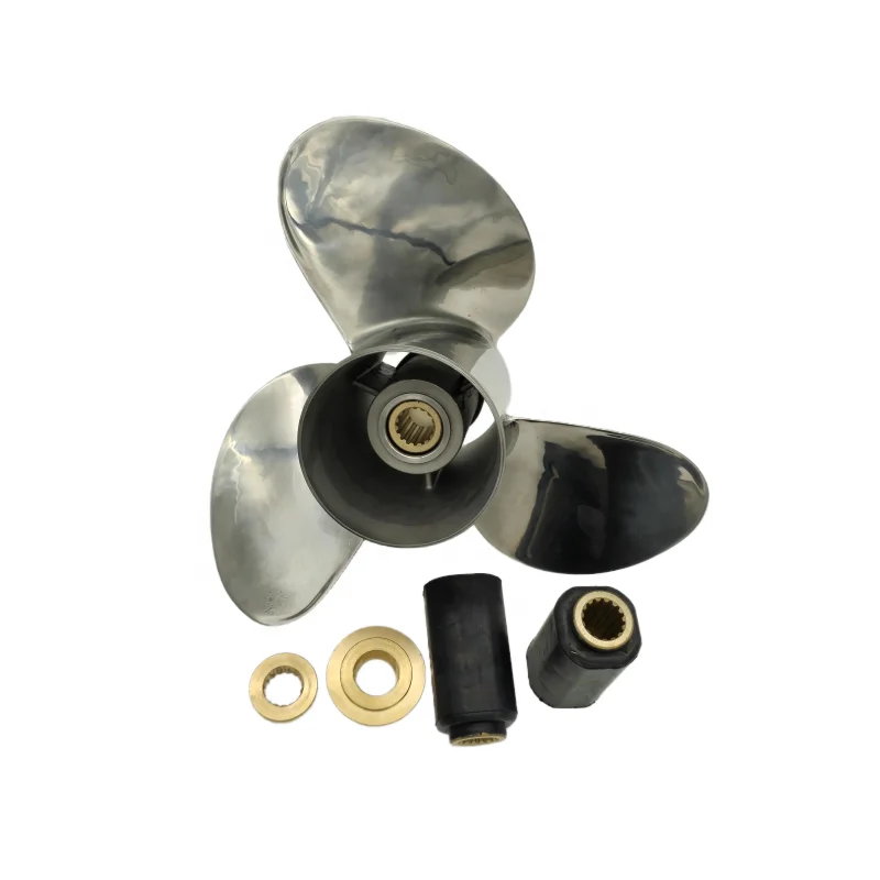 14.3X17 Outboard Propeller Boat Motor Stainless Aluminium Steel Propeller Fit for 150HP-200HP 17 Pitch 15 Spline Tooth