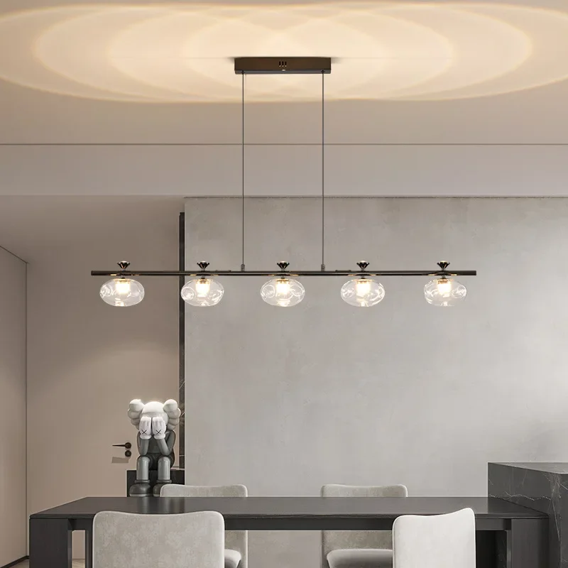 

SANDYHA French Restaurant Pendant Lights Iron Art Glass Design Chandeliers for Living Room Decoration Indoor Lighting Fixtures