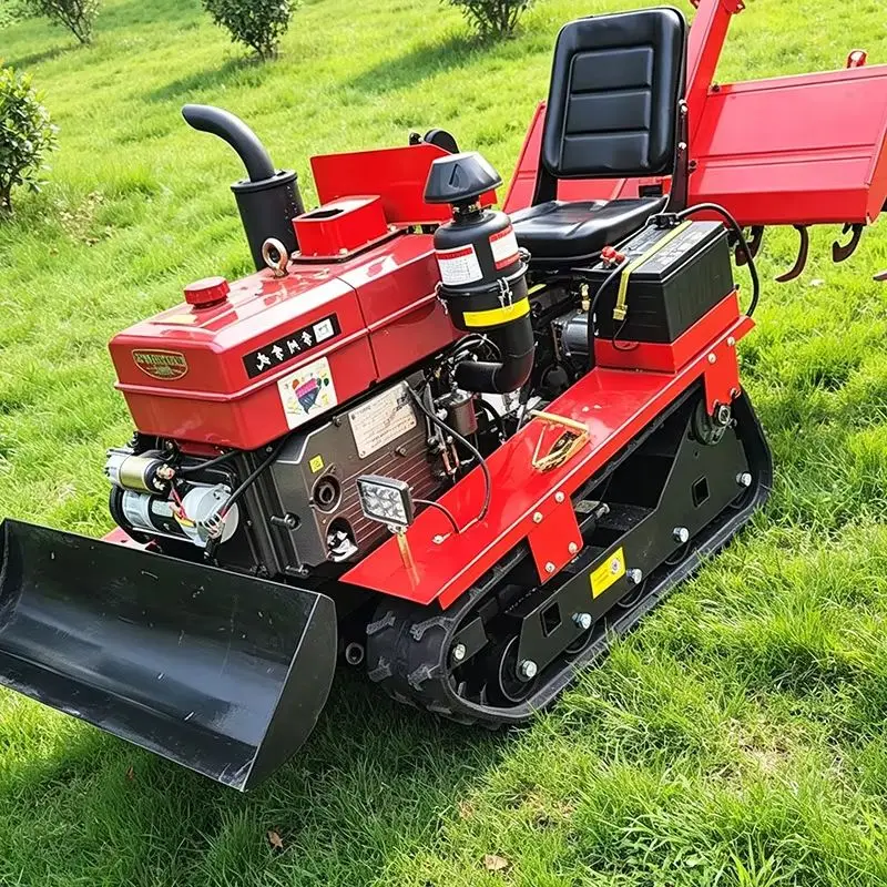 

Customized Crawler Tractor Mounted Rotary Tiller, Micro Tiller and Ride-On Plowing Equipment for Field Work