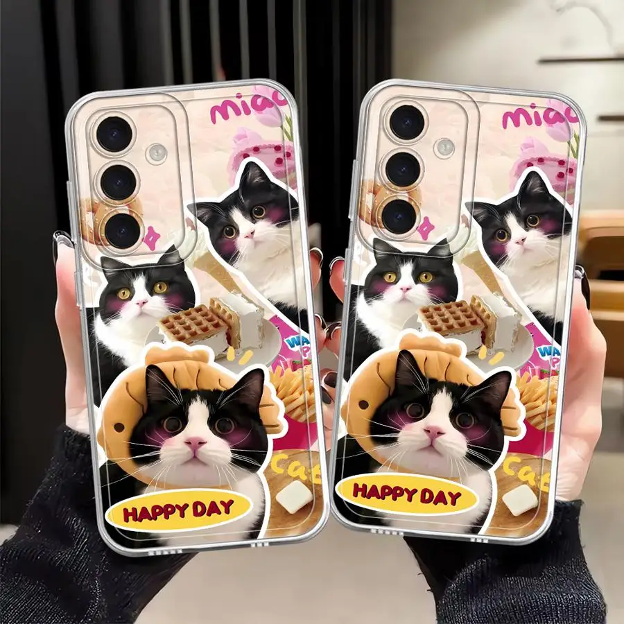 Realistic kitten Case for Samsung Galaxy A57 A25 A51 A34 A35 A52 A52 A17 A56 A14 A16 A54 A15 A36 A37 A26 A24 A55 Phone Cover