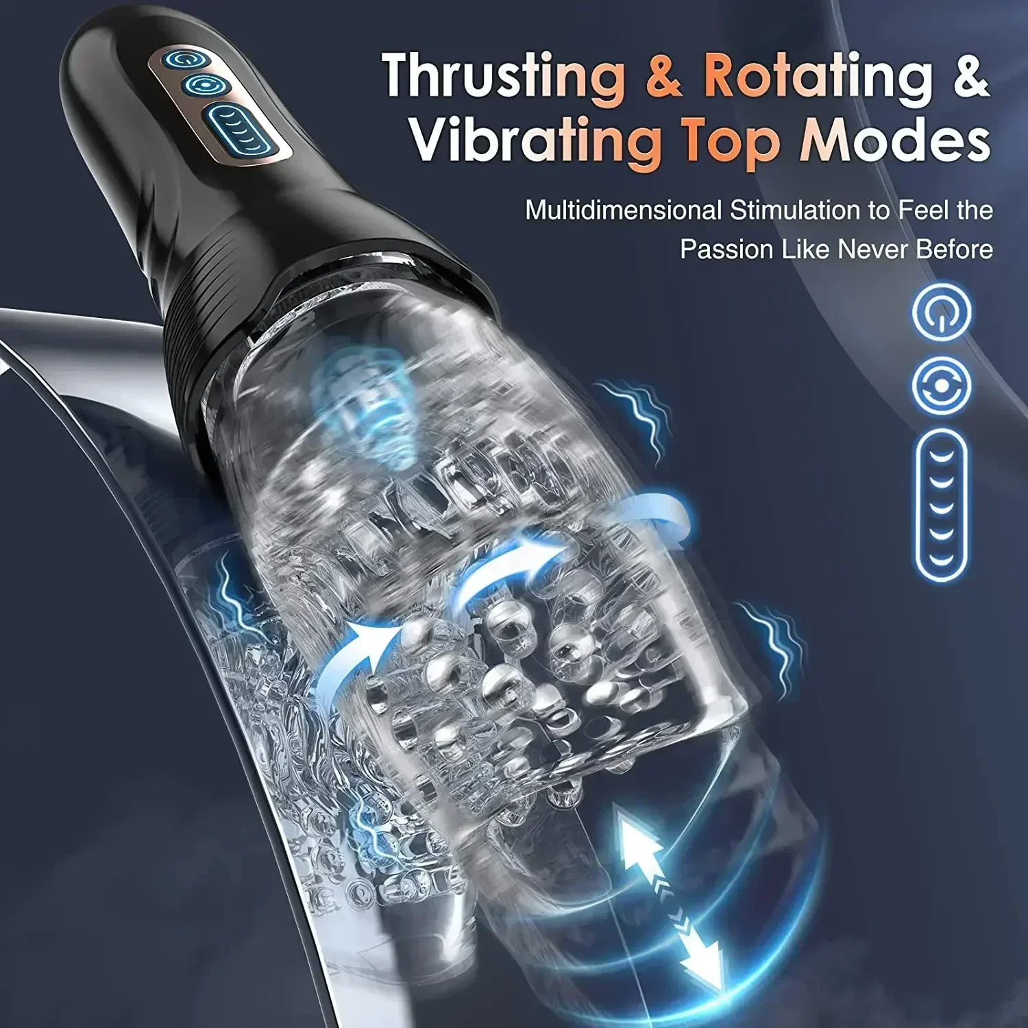 Automatic Masturbator for Men Rotation Blowjob Sex Machine Male Masturbators Cup Vibrator Penis Massager Vagina Sex Toys for Adu