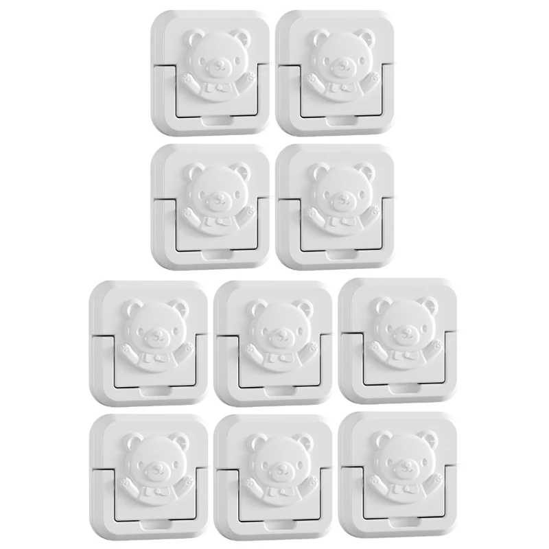 10Pcs Child Safety Outlet Cover 3 Prong American Socket Plug Cover Caps Easy Installation Electrical Socket Protectors